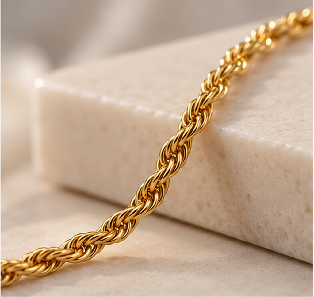 18K Gold Plated Classic Link Chain Bracelet