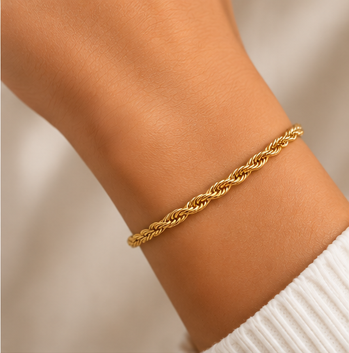 18K Gold Plated Classic Link Chain Bracelet