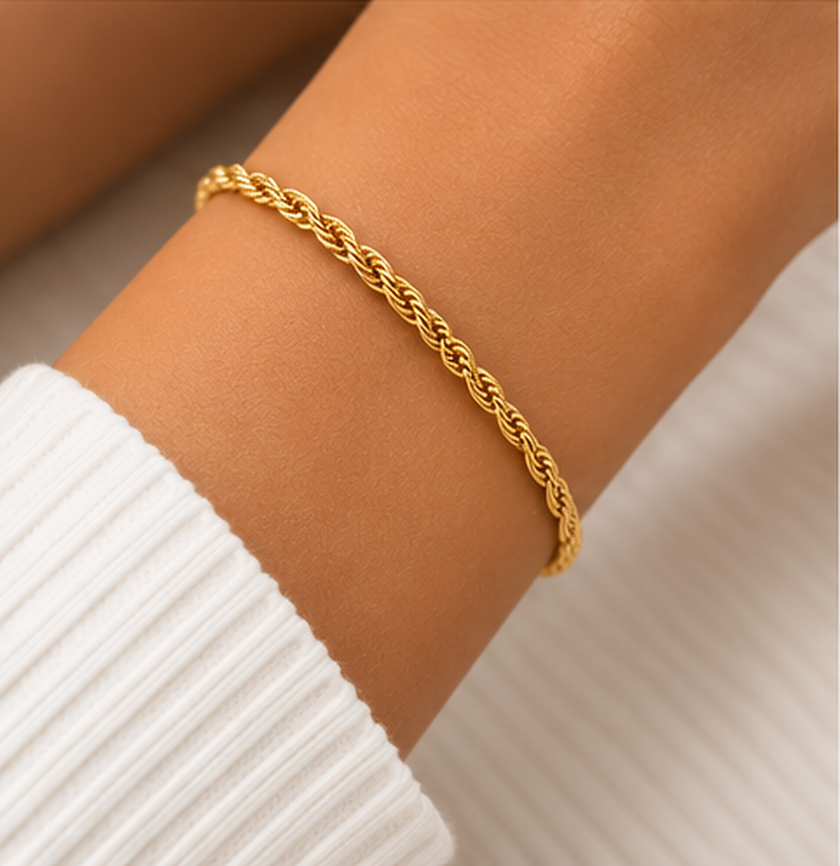 18K Gold Plated Classic Link Chain Bracelet