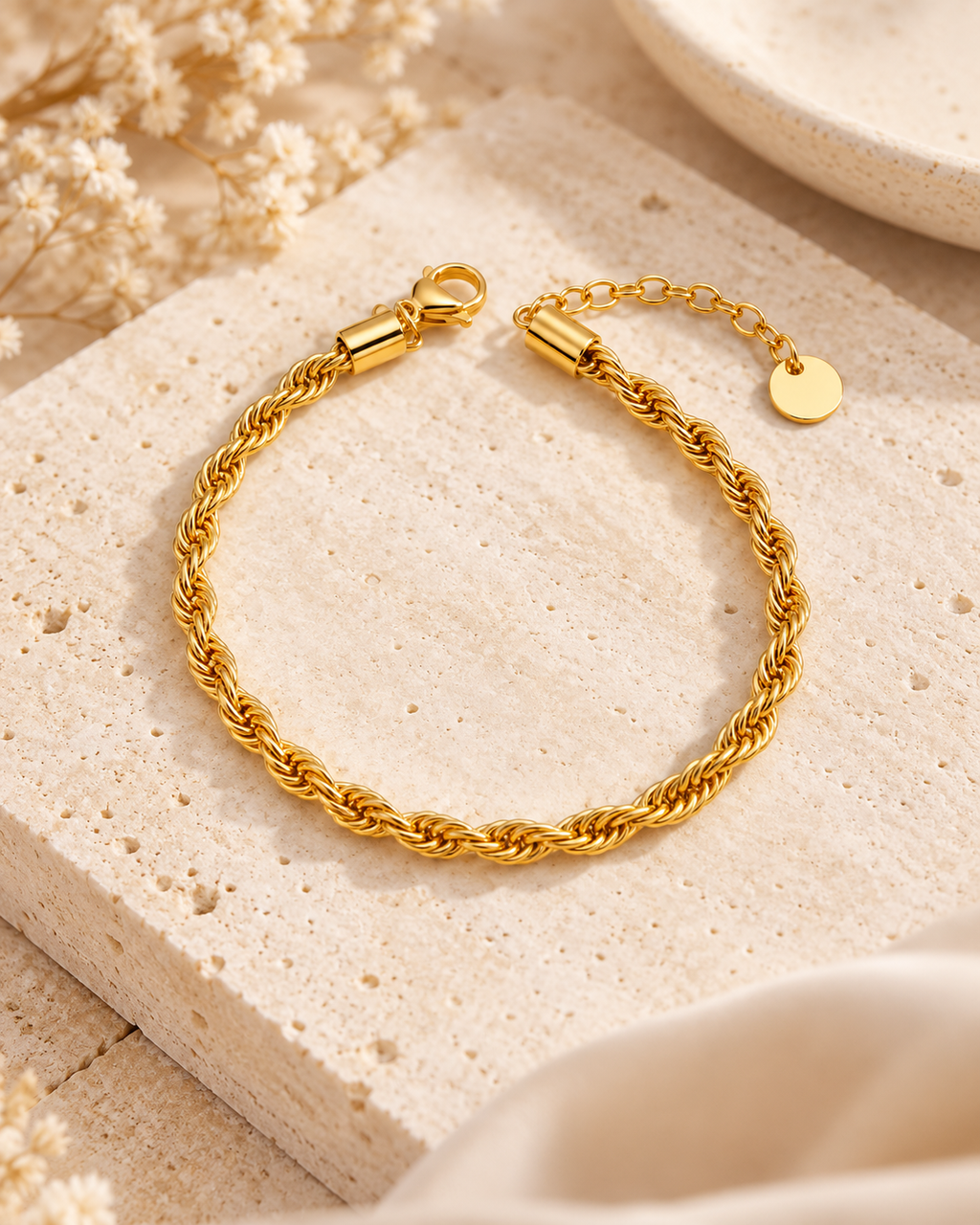 18K Gold Plated Classic Link Chain Bracelet