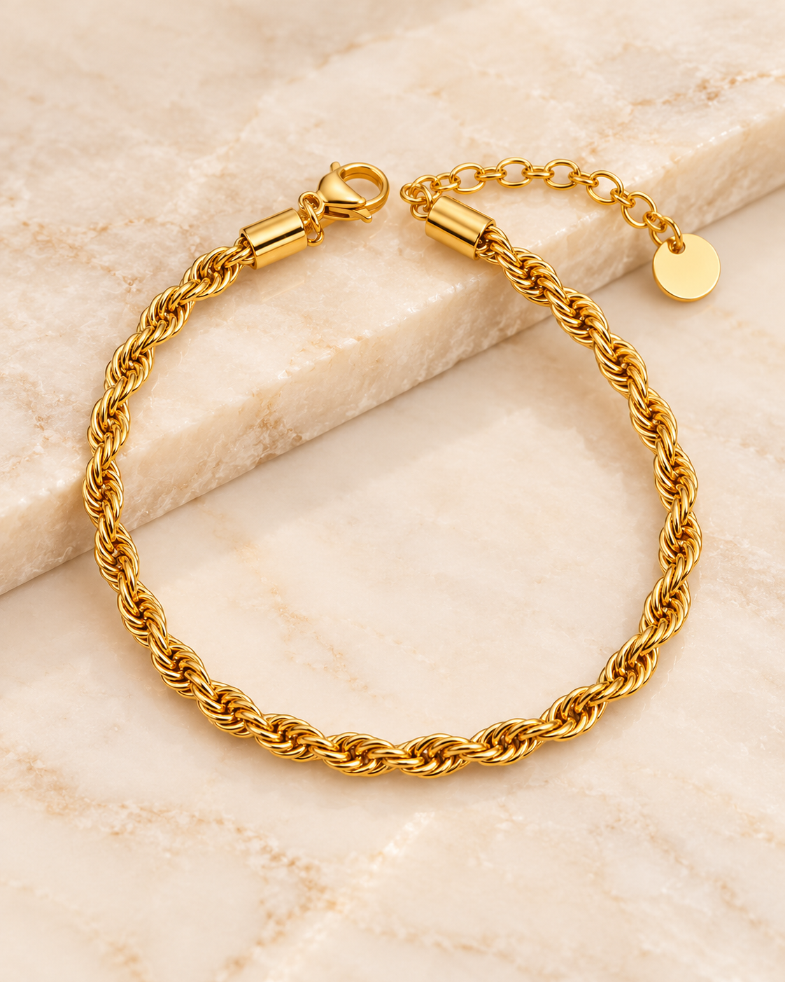 18K Gold Plated Classic Link Chain Bracelet