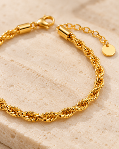 18K Gold Plated Classic Link Chain Bracelet