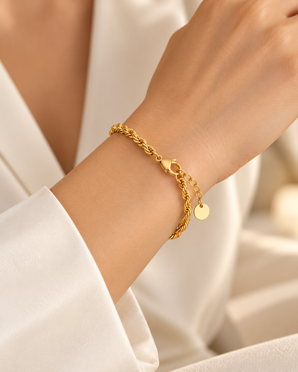 18K Gold Plated Classic Link Chain Bracelet