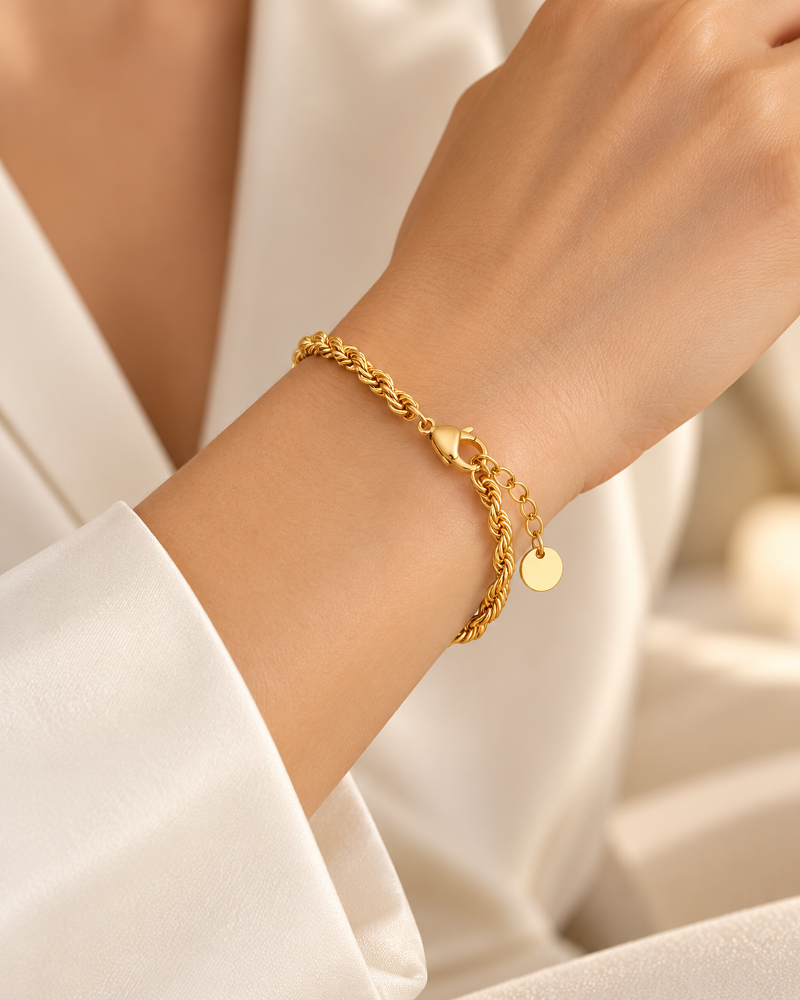 18K Gold Plated Classic Link Chain Bracelet
