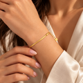 18K Gold Plated Herringbone Chain Bracelet